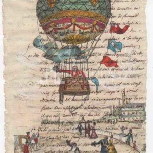 Hot air balloons on manuscript