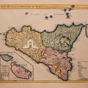 Map of Sicily by G. De Lisle