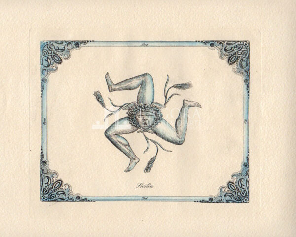 Trinacria su carta cotone - immagine 3
