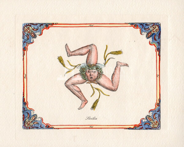 Trinacria su carta cotone