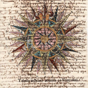 Wind rose on manuscript