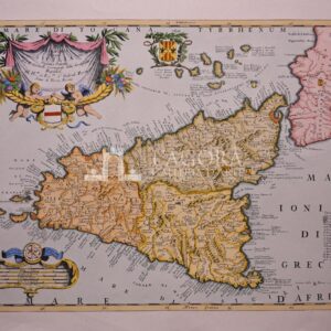 Map of Sicily by Vincenzo Coronelli