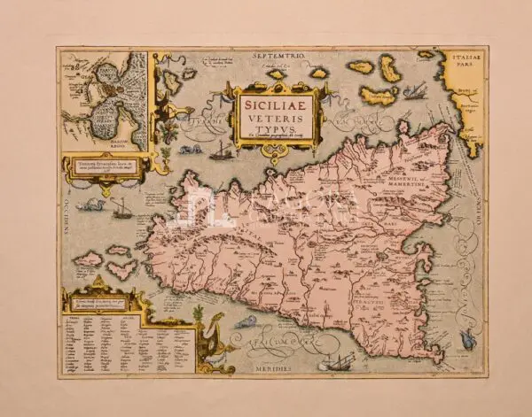 Mappa Sicilia Ortelius Siracusa