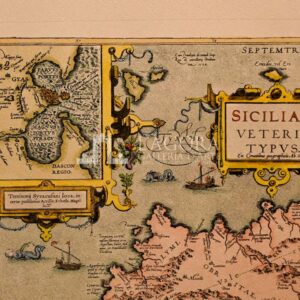 Map of Sicily by Ortelius, Siracuse