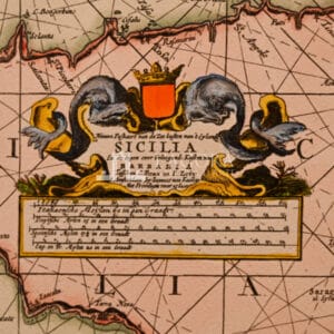 Nautical map of Sicily by Van Kulen