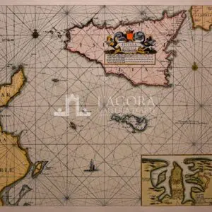 Nautical map of Sicily by Van Kulen