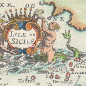 Mappa Sicilia Mallet riprodotta