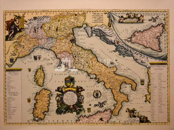 Mappa Italia Coronelli