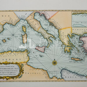 Nautical map of the Mediterranean Sea