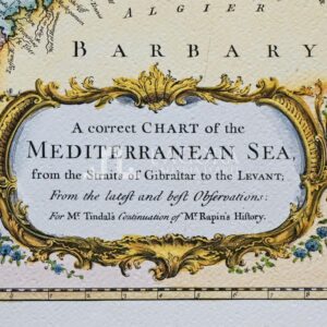 Nautical map of the Mediterranean Sea