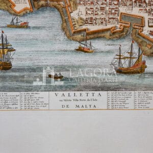 Bird’s eye view of the city of Valletta by Joan Blaeu, 1705