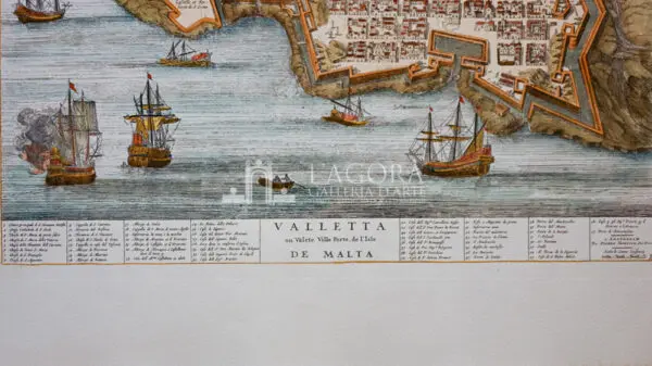 Bird’s eye view of the city of Valletta by Joan Blaeu, 1705 - Image 2