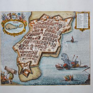 Bird’s eye view of the city of Valletta by Van Der AA-Jansonnius