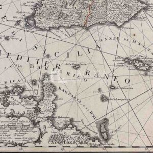 Carta nautica della Sicilia, Sardegna e Corsica, Rizzi Zannoni 1762