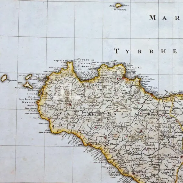 Map of Sicily Homann (heirs) 1747 - Image 3