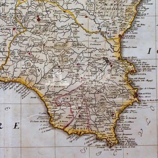 Map of Sicily Homann (heirs) 1747 - Image 2