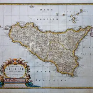 Mappa Sicilia Homann (eredi) 1747