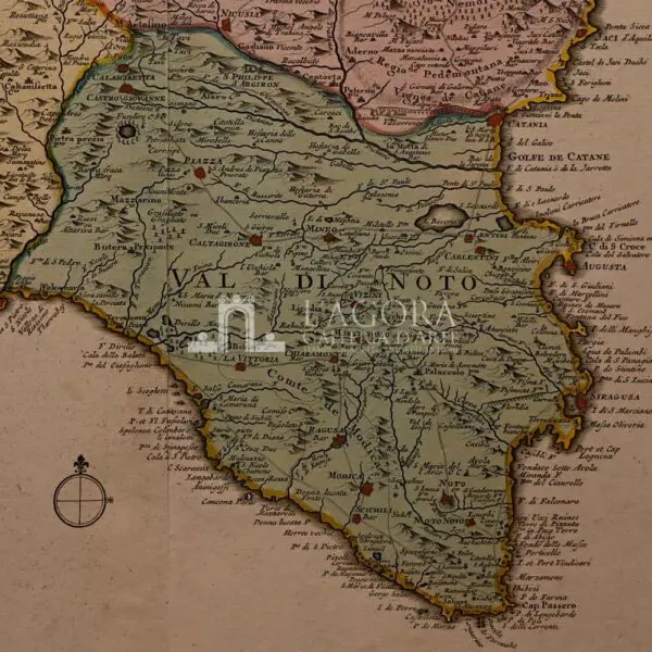 Mappa Sicilia Ottens Joachim 1725 ca. - Image 5