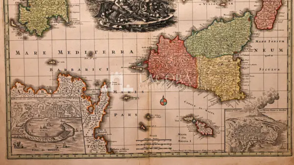 Mappa Sicilia, SEUTTER MATTEUS 1745 - Image 3