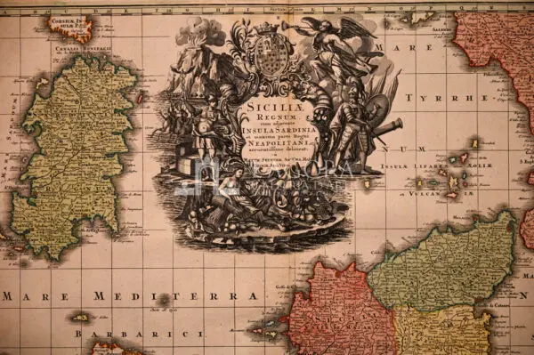 Mappa Sicilia, SEUTTER MATTEUS 1745 - Image 2