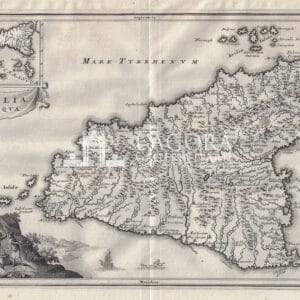 Mappa Sicilia Christopher Cellarius 1703