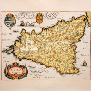 Map of Sicily by Merian