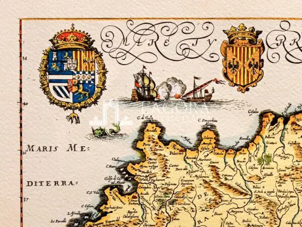 Map of Sicily by Merian - Image 2