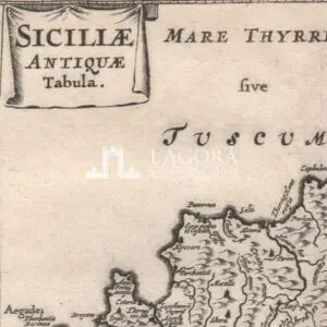 Siciliae Antiquae Tabula – Cluverio – 1661