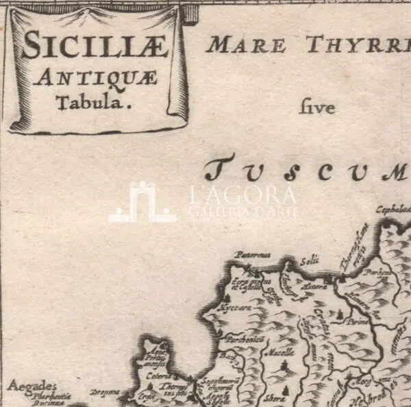 Siciliae Antiquae Tabula - Cluverio - 1661