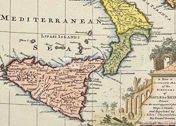 A New & Accurate Map of the Kingdoms of Naples & Sicily - Image 2