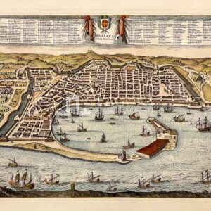 Bird’s eye view of the city of Messina (reproduction)