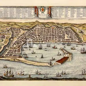 Bird’s eye view of the city of Messina (reproduction)