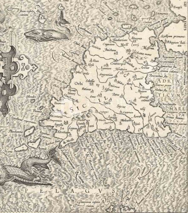 Mappa Sicilia Tolomeo 1578 - Image 4