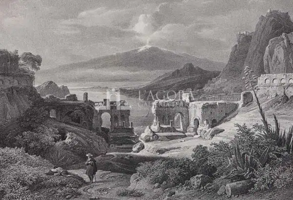 Ruine du Theatre de Taormina, A. E. Michallon - Image 2