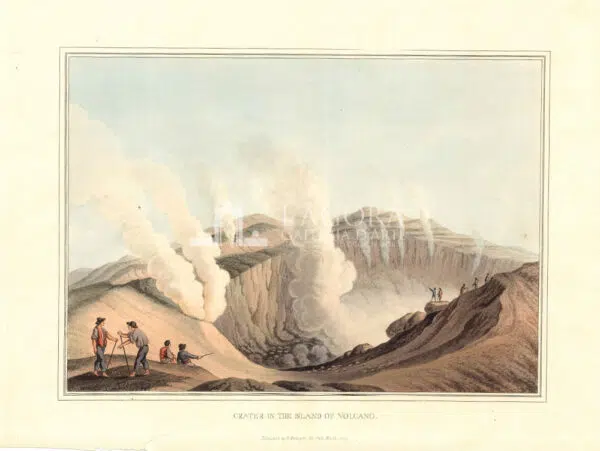 Crater in the Island of Volcano, Luigi Mayer