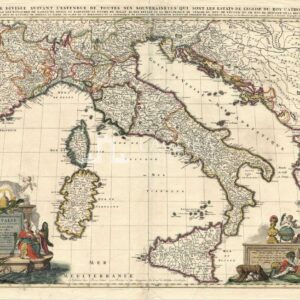 Antica Mappa dell’ Italia, P. Schenk 1701