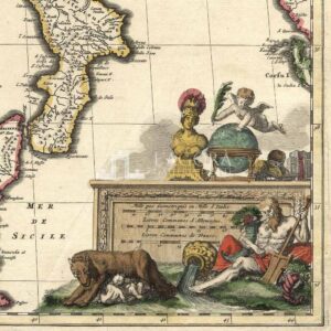 Antica Mappa dell’ Italia, P. Schenk 1701