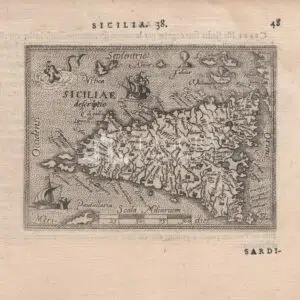 Mappa Sicilia Ortelius Galle 1589