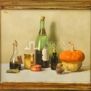 Bottle of old wine and french turban – Liliana Totaro