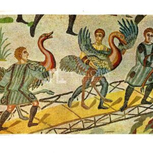 Ambulacro della caccia, mosaici di Piazza Armerina su seta