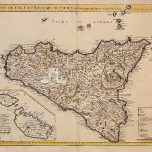 CARTE DE L’ISLE ET ROYAUME DE SICILE