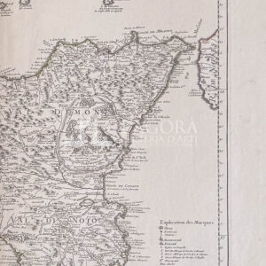 CARTE DE L’ISLE ET ROYAUME DE SICILE