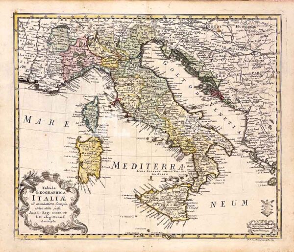 Tabula Geographica Italiae: Ad Emendatiora Exempla ad Huc Edita Jussu…