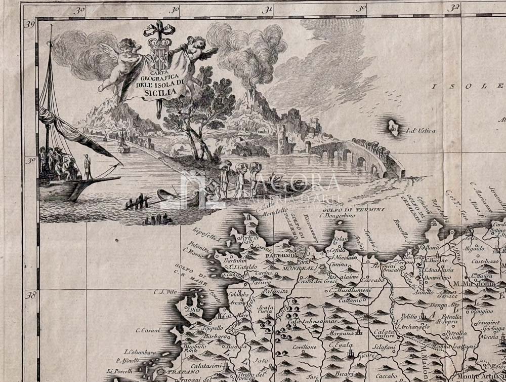 Carta Geografica dell' Isola di Sicilia