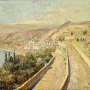 Paesaggio siciliano con vista sull’Etna – Taormina, 1937