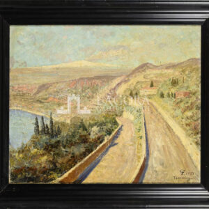 Paesaggio siciliano con vista sull’Etna – Taormina, 1937