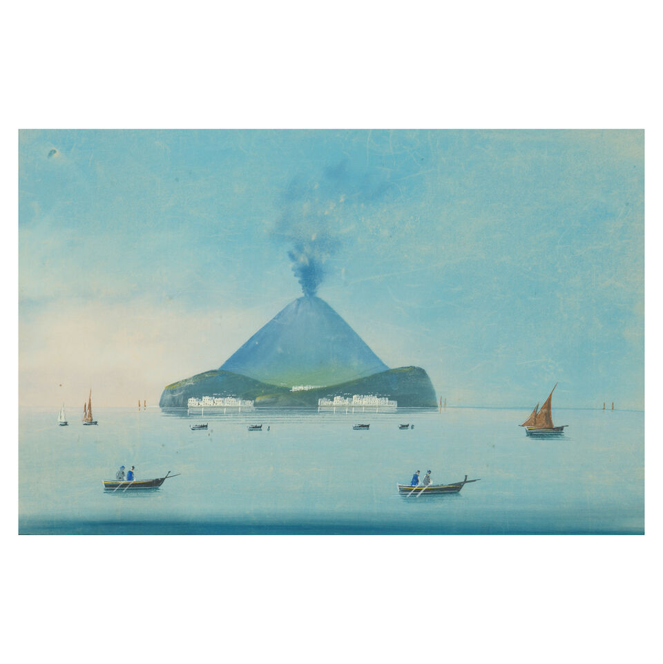 Veduta di Stromboli – Scuola napoletana, fine XIX – inizi XX secolo - immagine 2